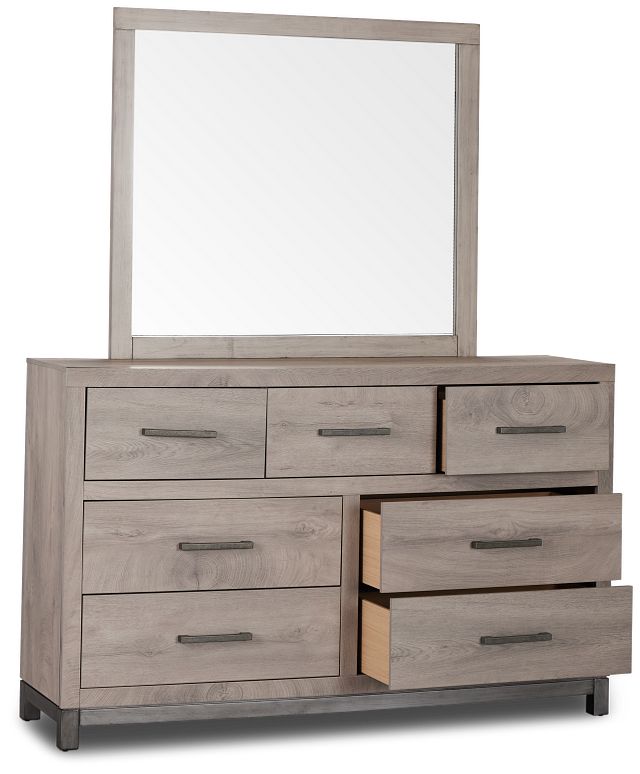 Evanston Gray Dresser & Mirror