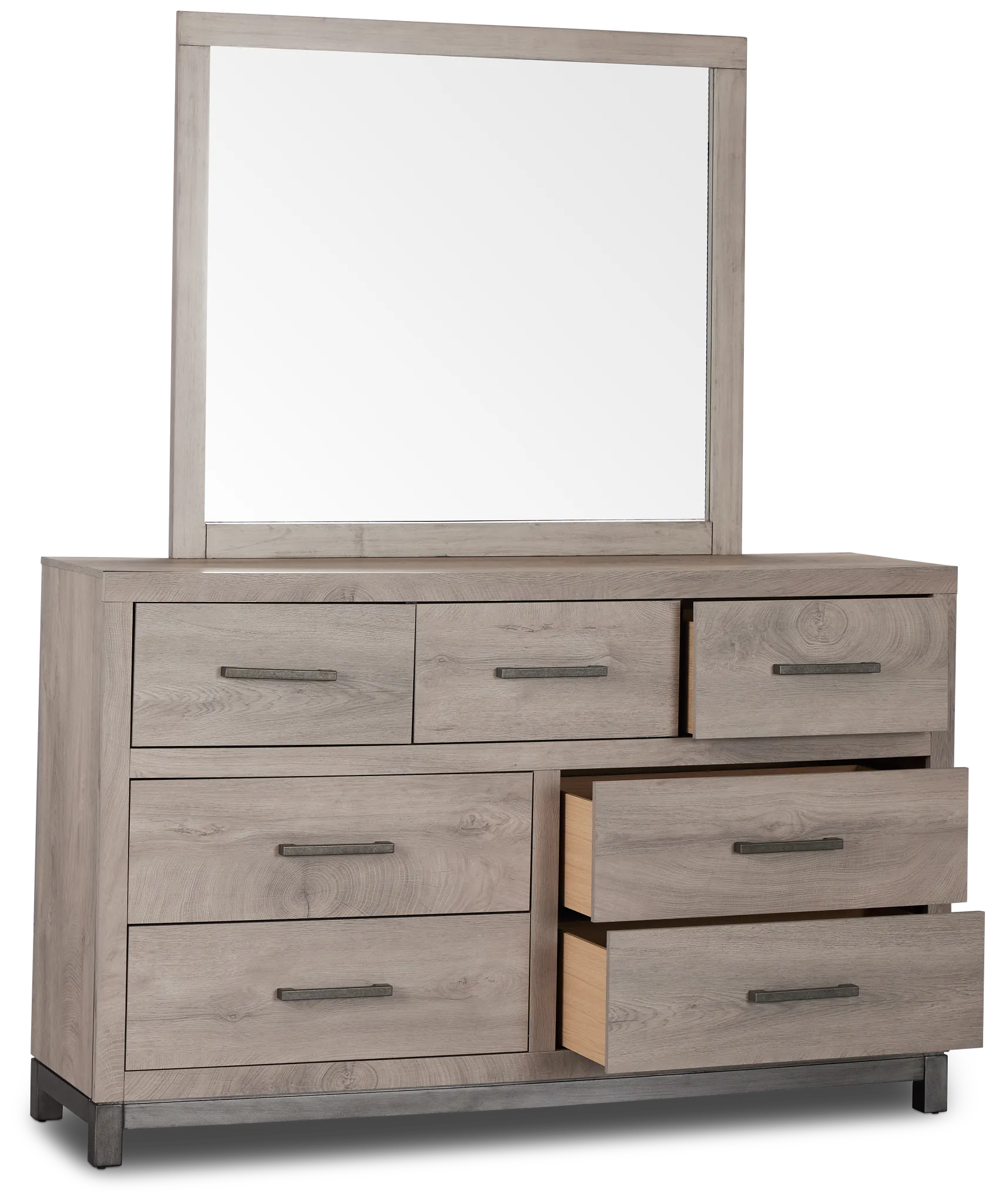 Evanston Gray Dresser & Mirror