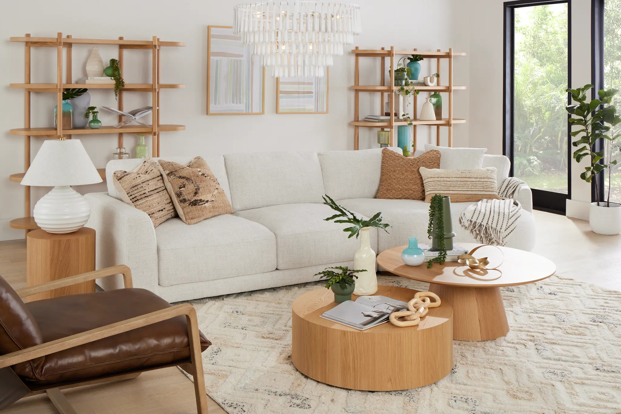 Lexie Light Tone Round Coffee Table Lexie Light Tone Round Coffee Table