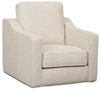 Maisie Light Beige Fabric Swivel Chair