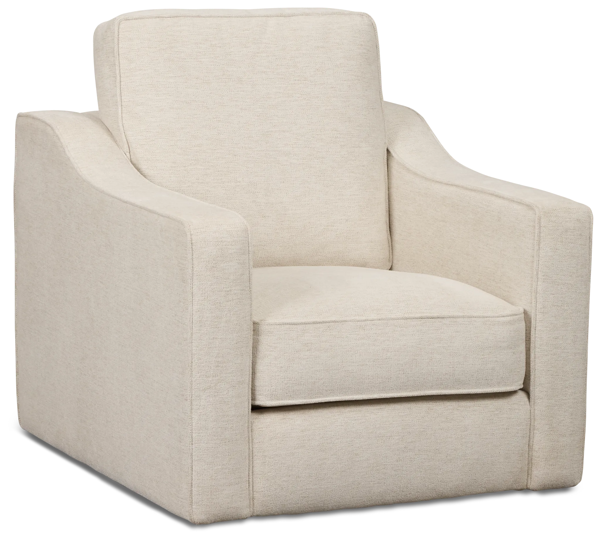 Maisie Light Beige Fabric Swivel Chair
