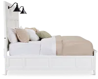 Heron Cove White Panel Bed With Lights
