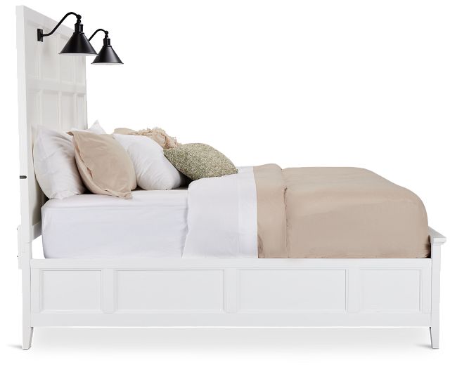 Heron Cove White Panel Bed With Lights