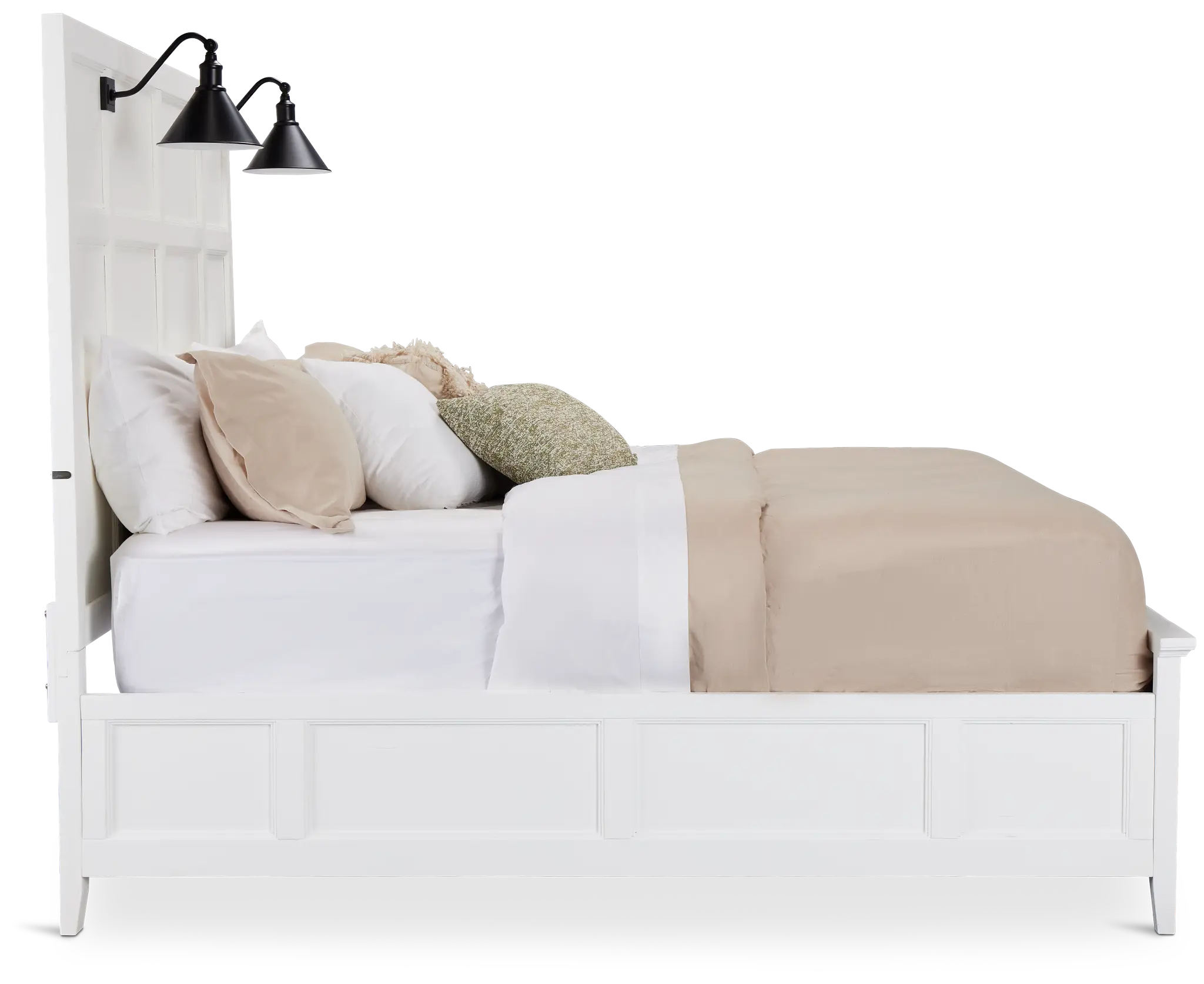 Heron Cove White Panel Bed With Lights Heron Cove White Panel Bed With Lights