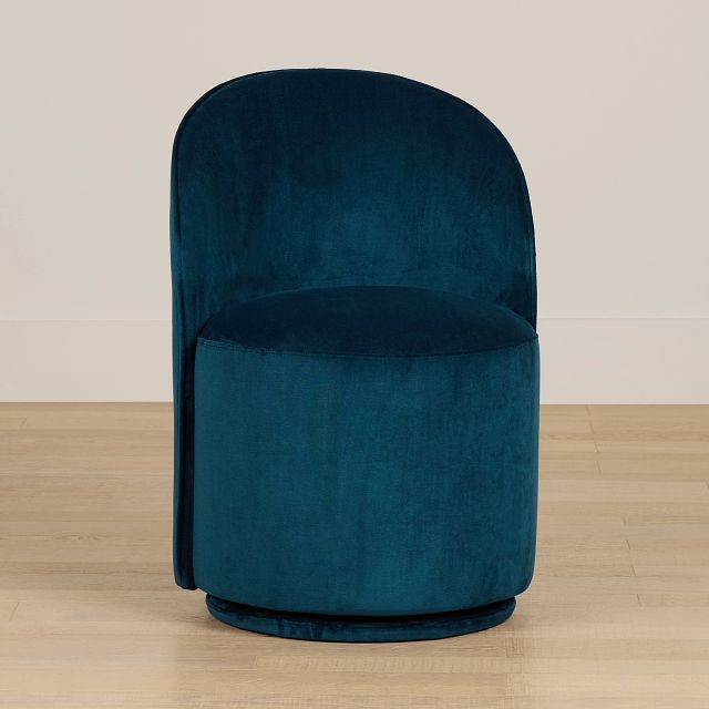 Claude Dark Blue Velvet Upholstered Side Chair