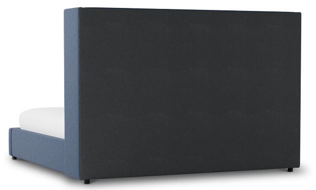 Captiva Revenue Dark Blue 60" Upholstered Shelter Bed