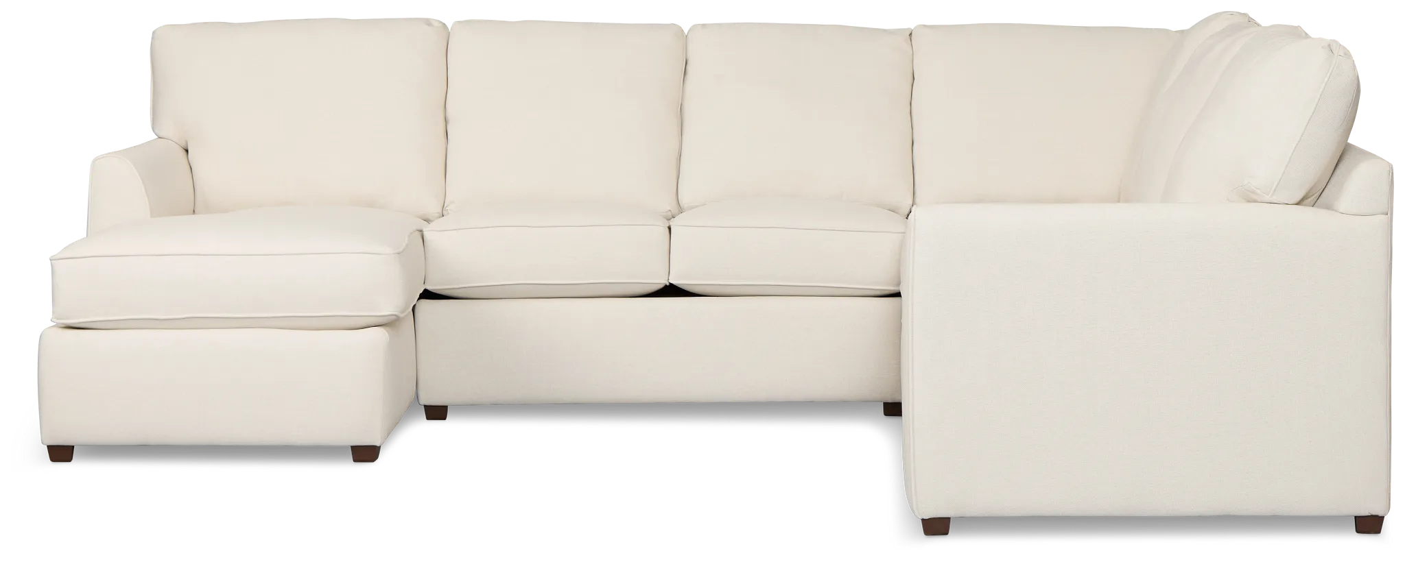 Tate Light Beige Fabric Medium Left Chaise Sectional