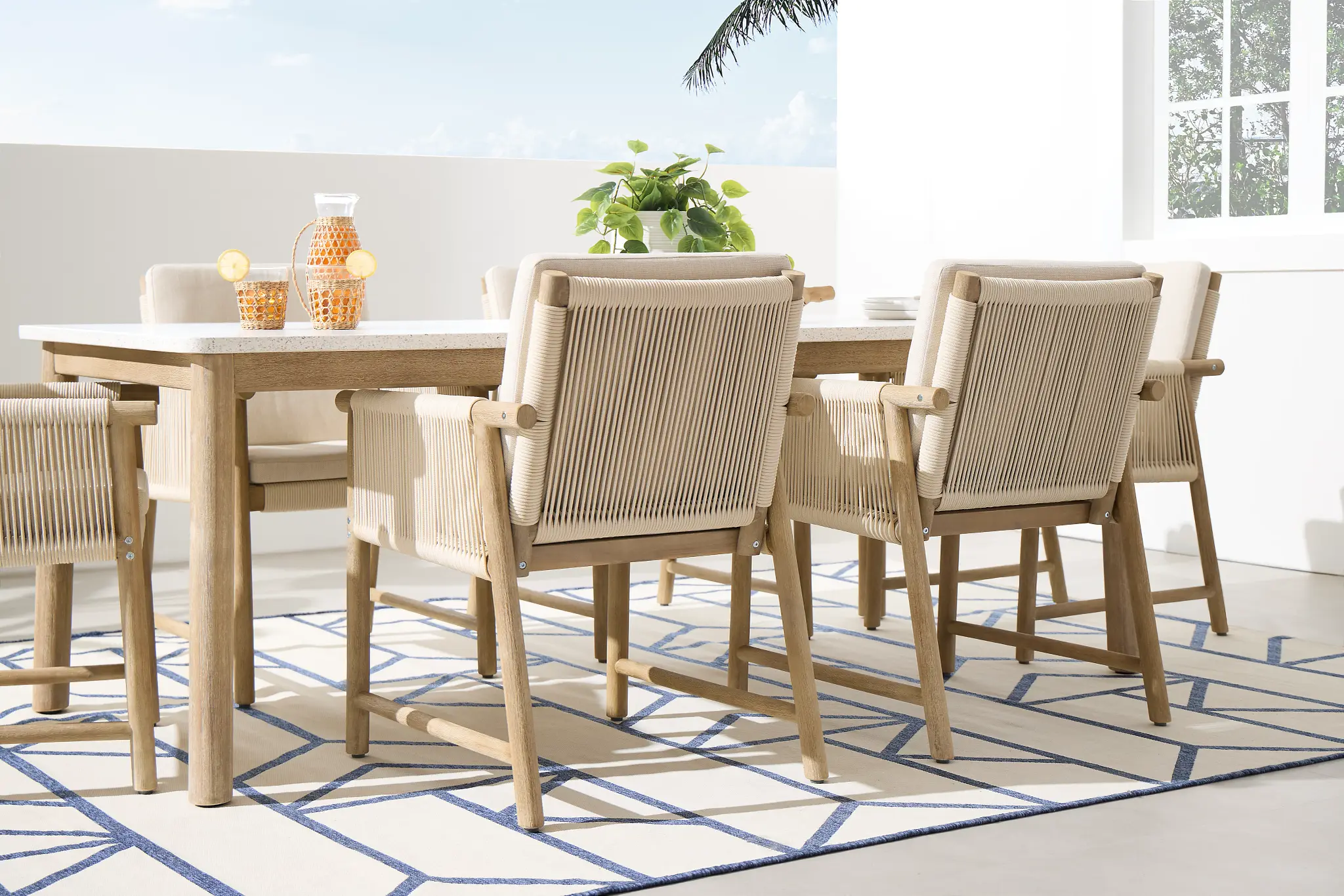 Azure Light Tone Rectangular Table Azure Light Tone Rectangular Table