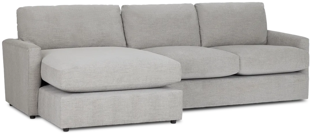 Noah Gray Fabric Left Chaise Sectional