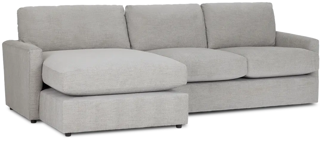 Noah Gray Fabric Left Chaise Sectional Noah Gray Fabric Left Chaise Sectional