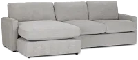 Noah Gray Fabric Left Chaise Sectional