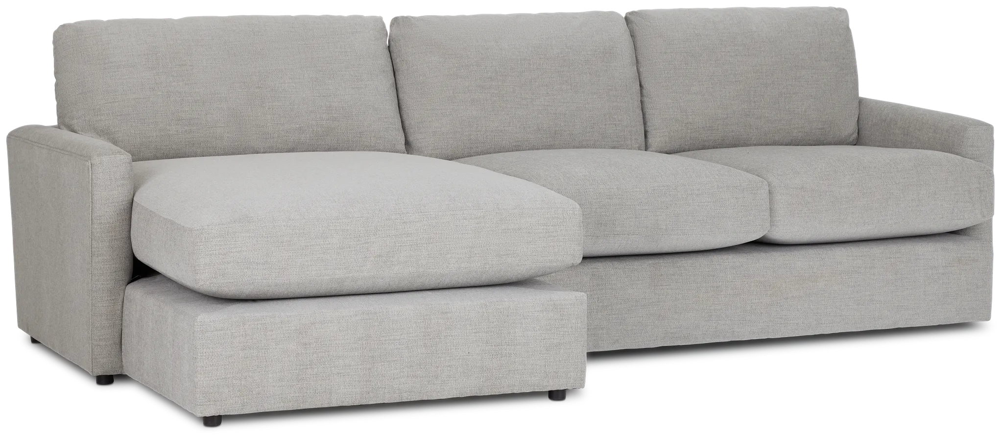 Noah Gray Fabric Left Chaise Sectional