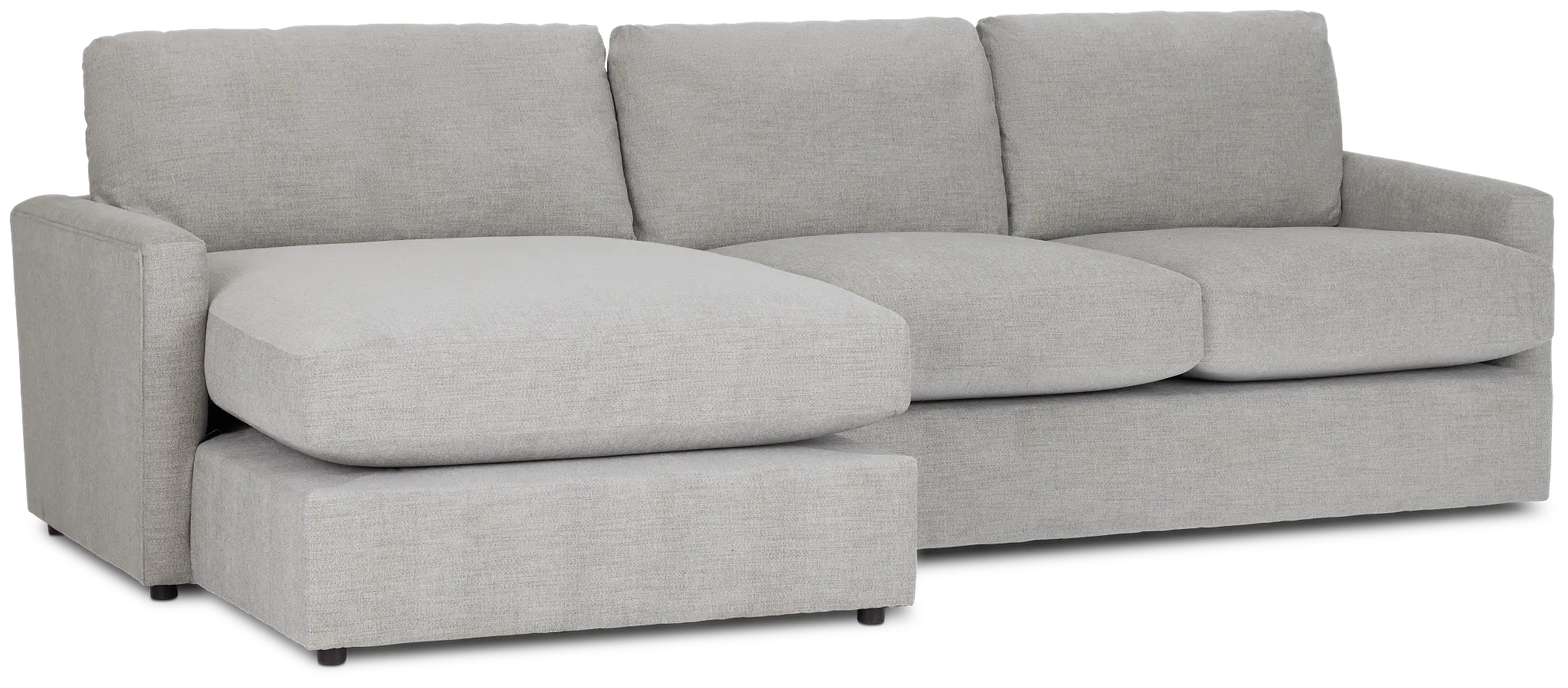 Noah Gray Fabric Left Chaise Sectional Noah Gray Fabric Left Chaise Sectional