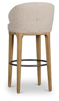 Libby Light Beige Fabric 30" Upholstered Barstool