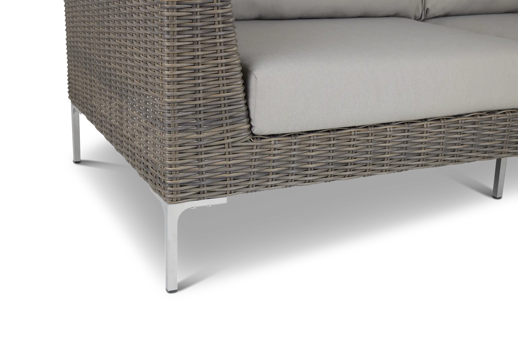 Tulum Gray Woven Sofa W/ 2 Cushions Tulum Gray Woven Sofa W/ 2 Cushions