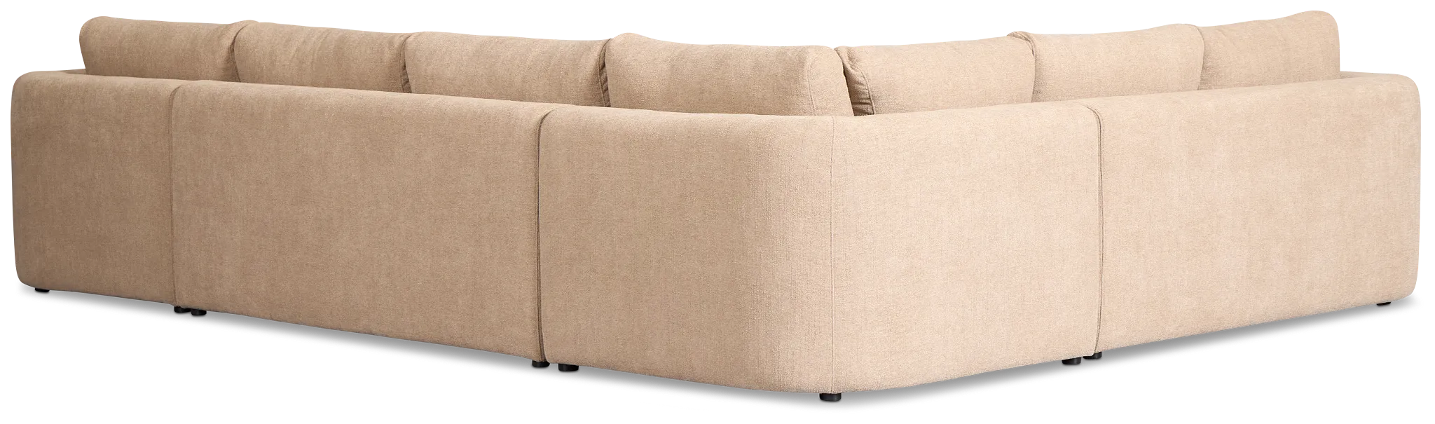 Alma Taupe Fabric Medium Right Chaise Sectional