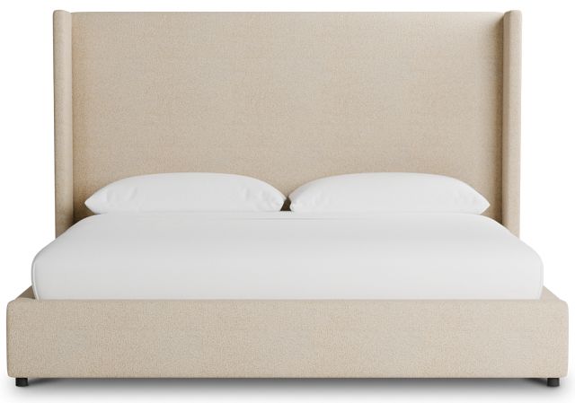 Captiva Sutton Beige 60" Upholstered Shelter Bed