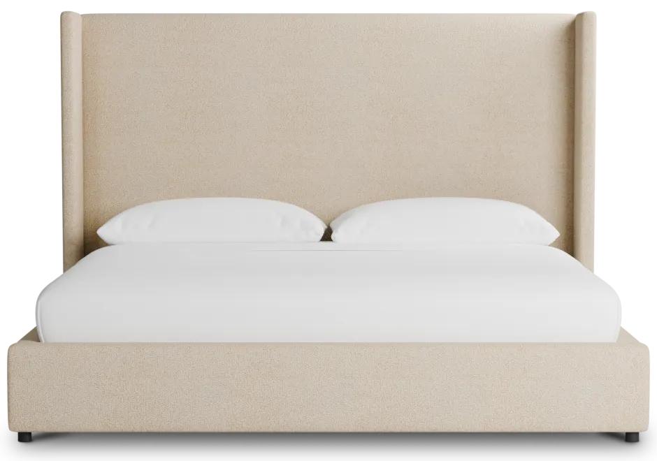 Captiva Sutton Beige 60" Upholstered Shelter Bed