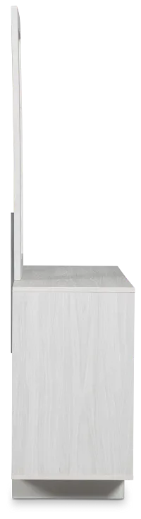 Everett White Dresser & Mirror