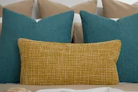 Sutt Yellow Lumbar Accent Pillow