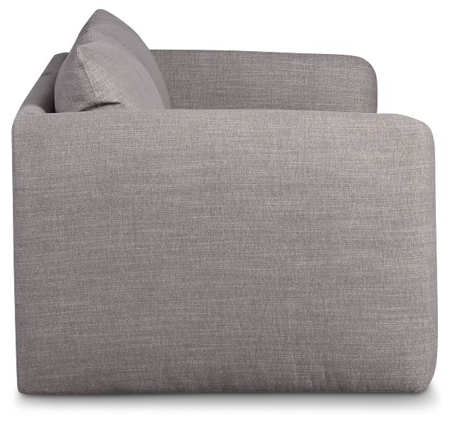 Serena Gray Fabric 2-piece Modular Sofa