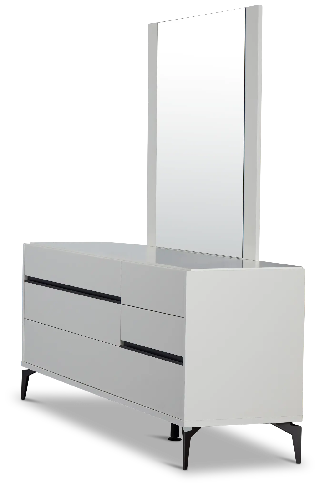 Oslo White Dresser & Mirror Oslo White Dresser & Mirror