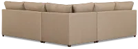 Tate Brown Fabric Medium 2-arm Left Facing Sleeper Sectional
