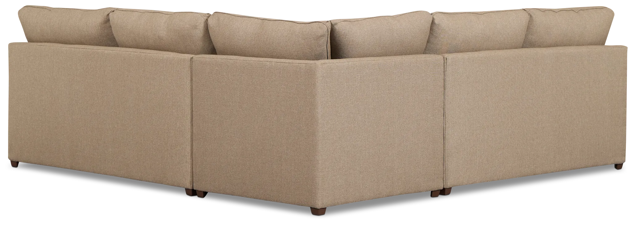 Tate Brown Fabric Medium 2-arm Left Facing Sleeper Sectional