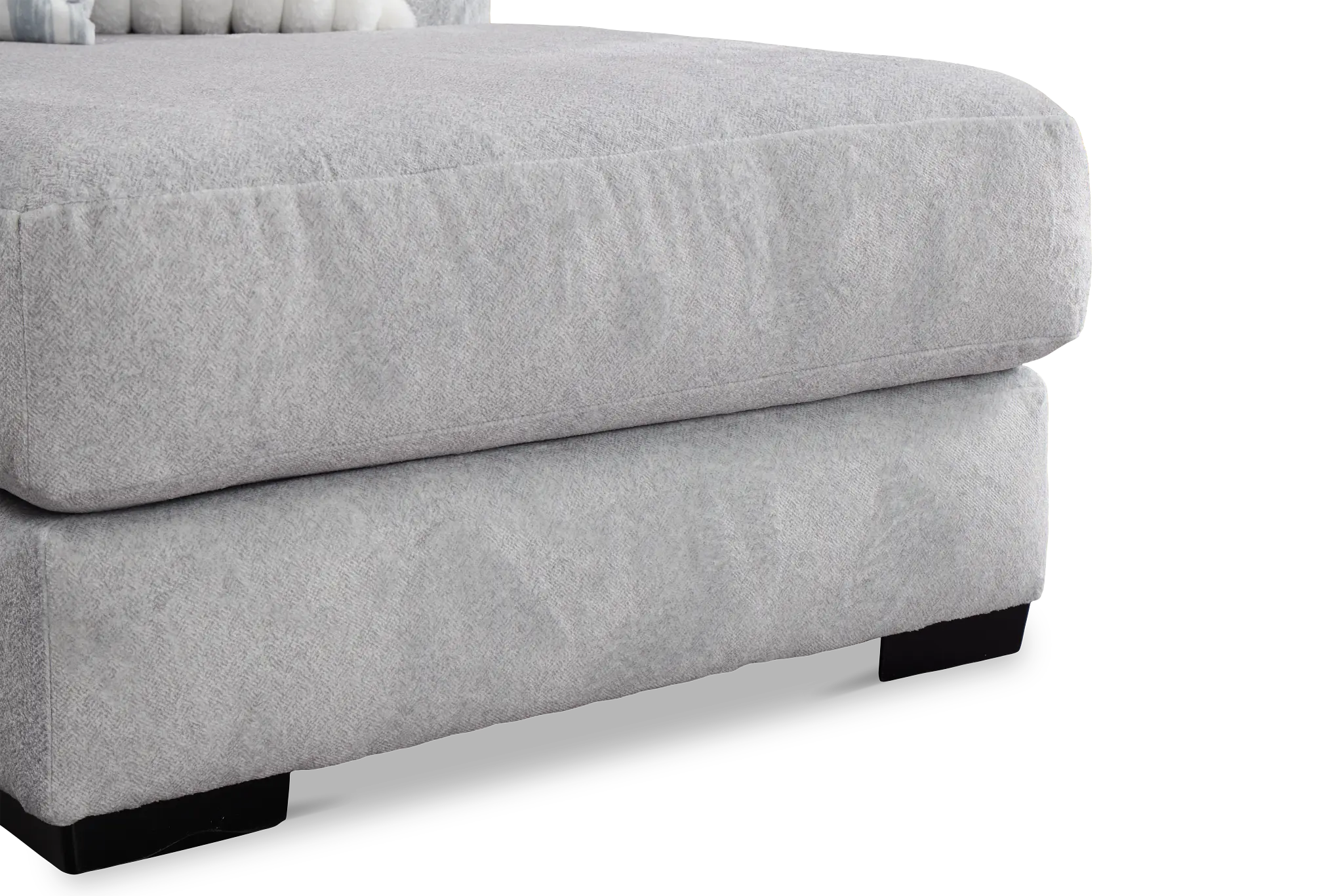 Kylie Light Gray Fabric Medium Right Chaise Sectional Kylie Light Gray Fabric Medium Right Chaise Sectional