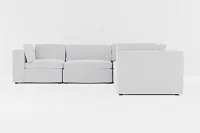 Destin Delray Light Gray Fabric 5-piece Modular Sectional