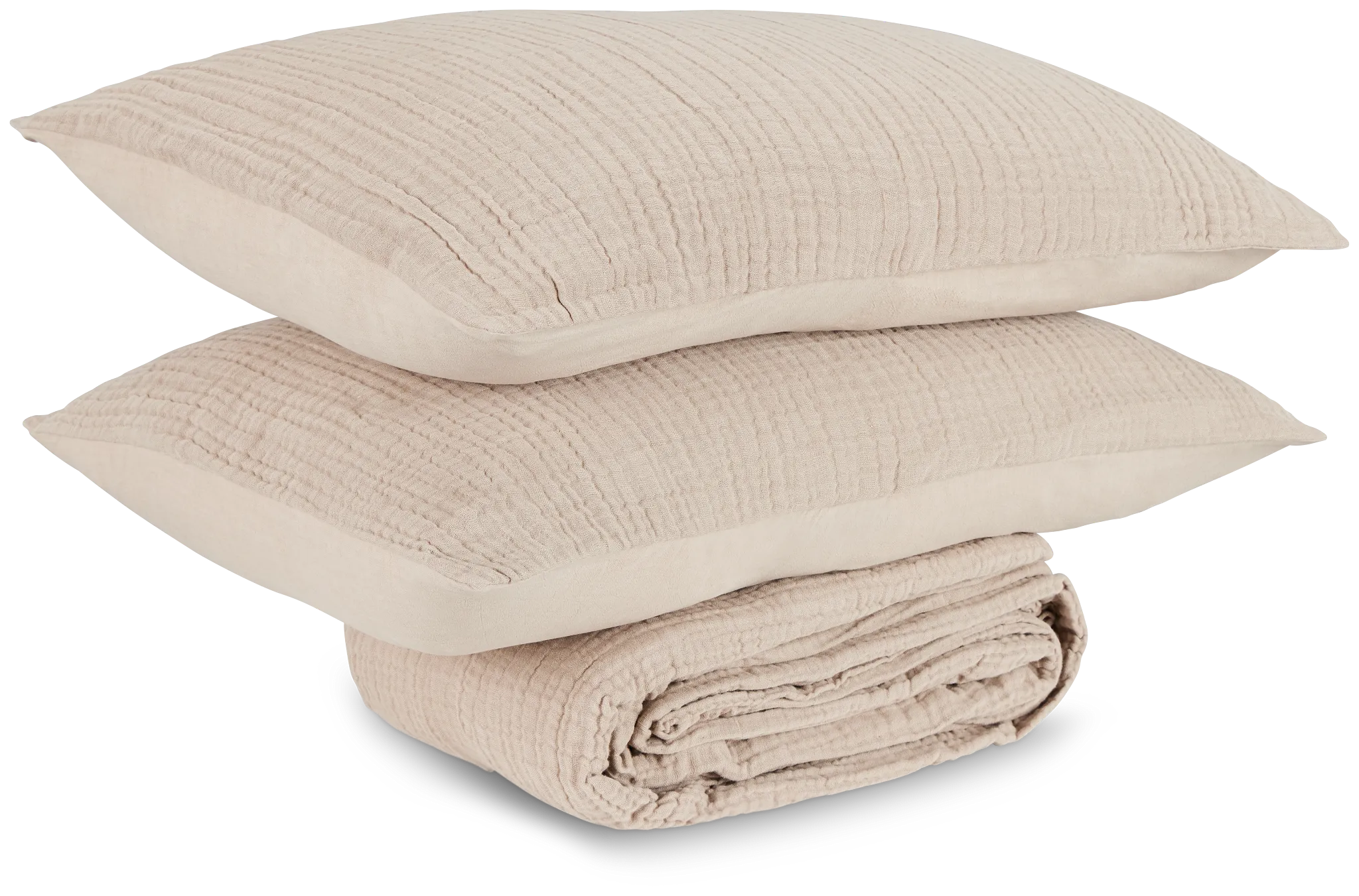 Cardaff Beige 3-piece Duvet Set