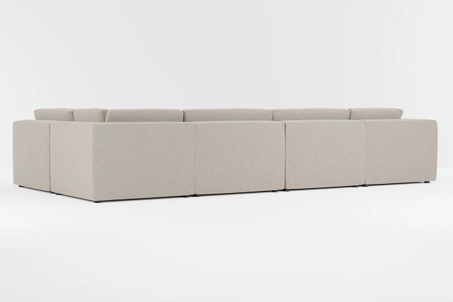 Destin Elevation Khaki Fabric 8-piece Pit Sectional