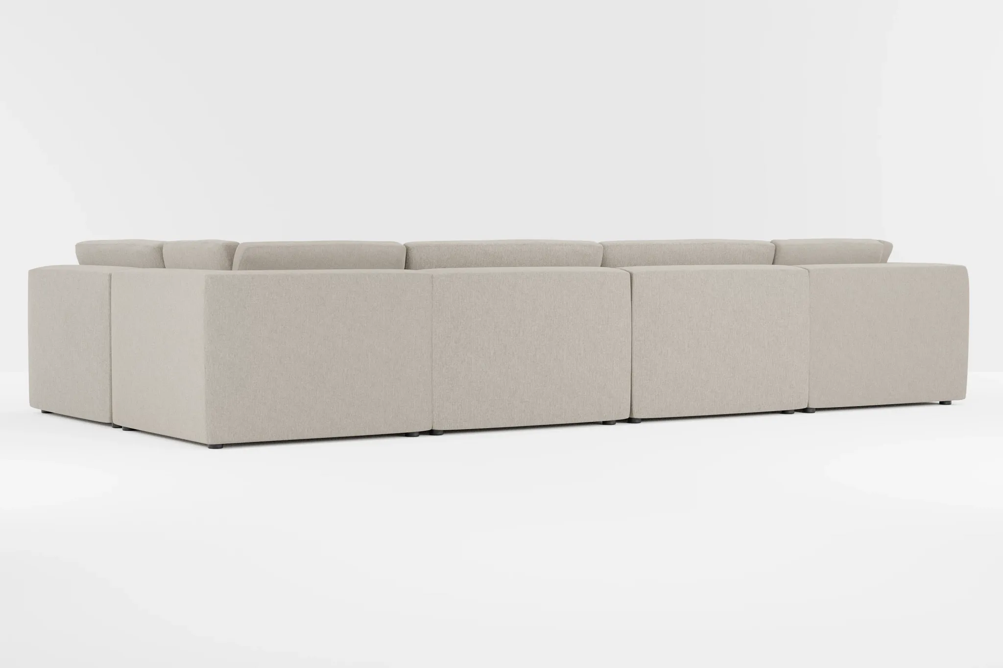 Destin Elevation Khaki Fabric 8-piece Pit Sectional