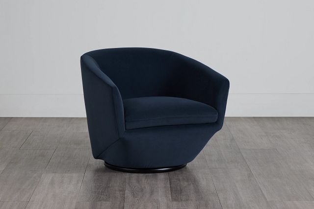 Darian Dark Gray Velvet Swivel Accent Chair (0)
