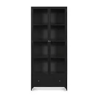 Four Hands Shadow Box Black Curio Cabinet