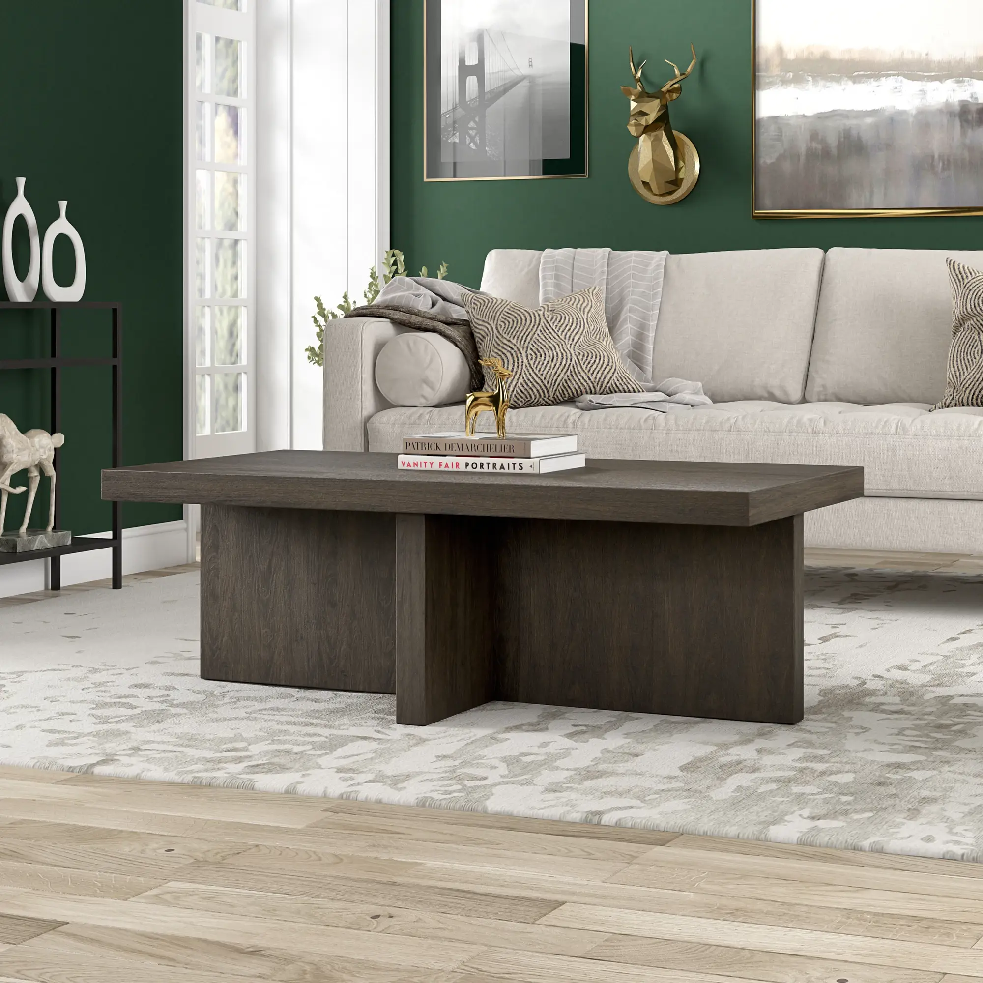 Marto Dark Tone Rectangular Coffee Table Marto Dark Tone Rectangular Coffee Table