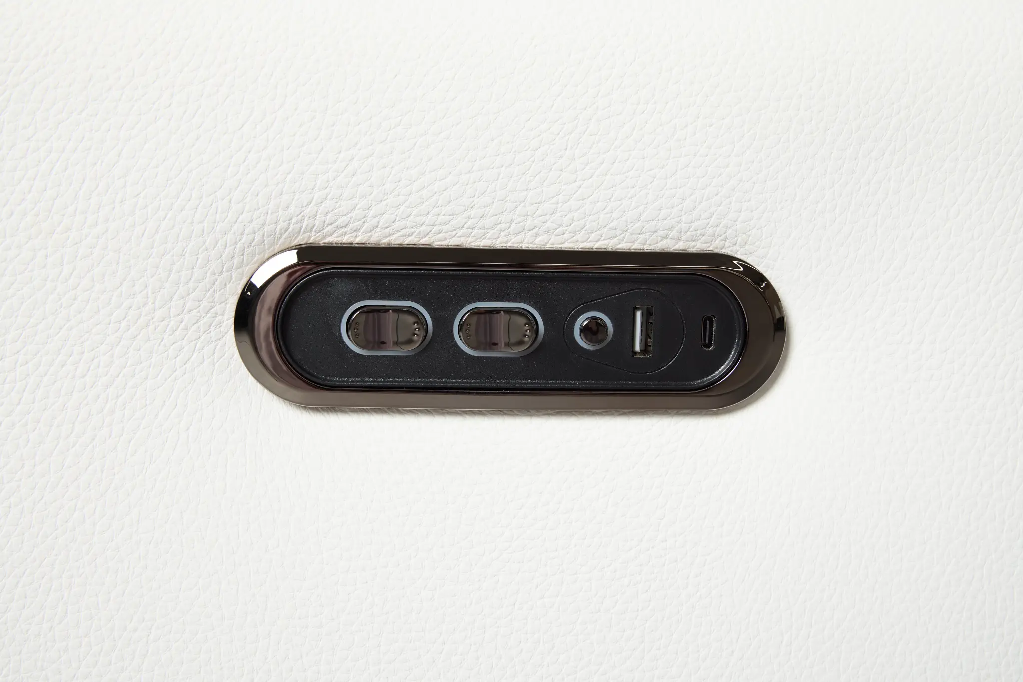 Jett White Micro Medium Dual Power 2-arm Reclining Sectional Jett White Micro Medium Dual Power 2-arm Reclining Sectional