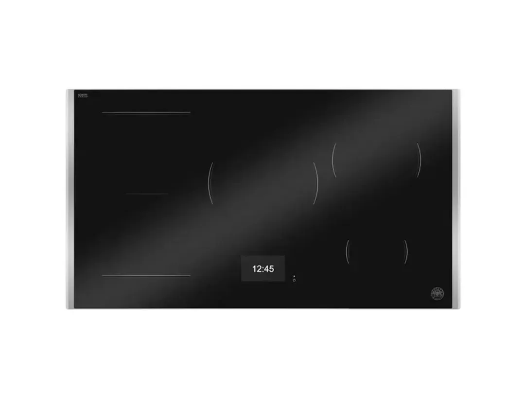 Bertazzoni Black Glass Tft Display & Metal Frame Stainless Steel 36" Induction Cook Top