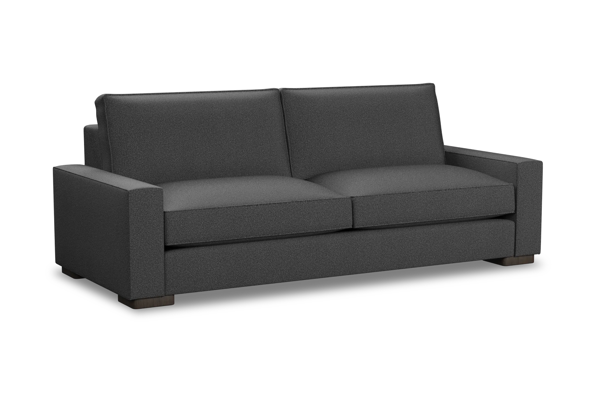 Edgewater Delray Dark Gray 96" Sofa W/ 2 Cushions