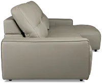 Rudy Gray Lthr/vinyl Right Dual Power Extension Chaise Sectional