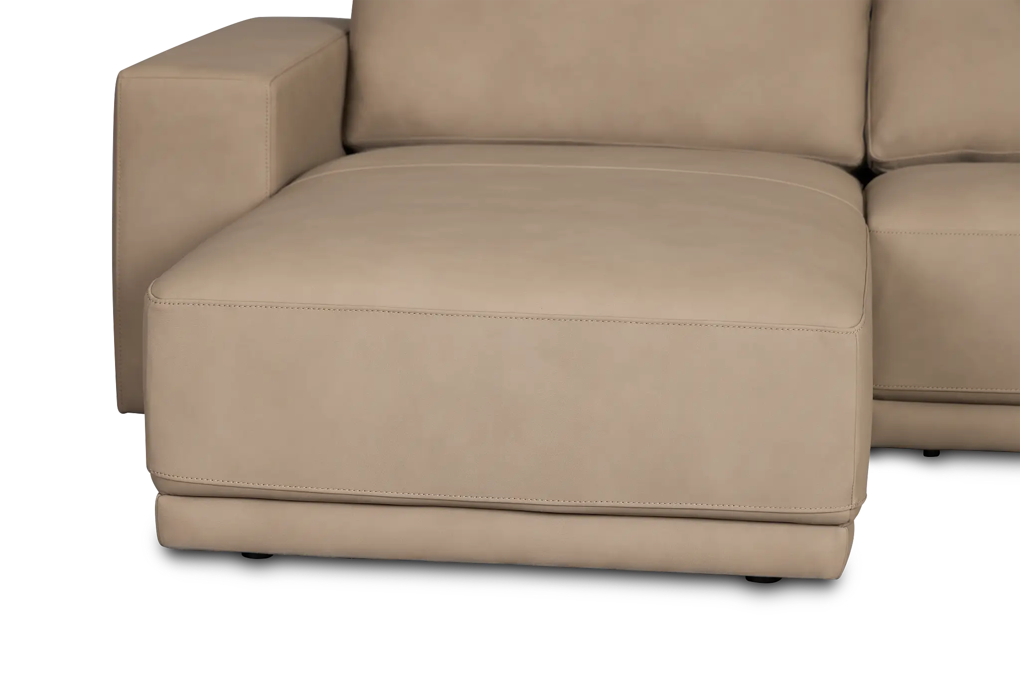 Kellan Taupe Leather Left Chaise Sectional Kellan Taupe Leather Left Chaise Sectional