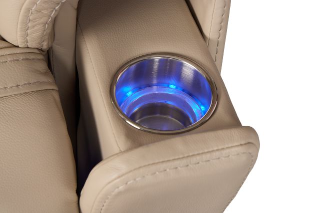 Fallon Beige Lthr/vinyl Power Recliner
