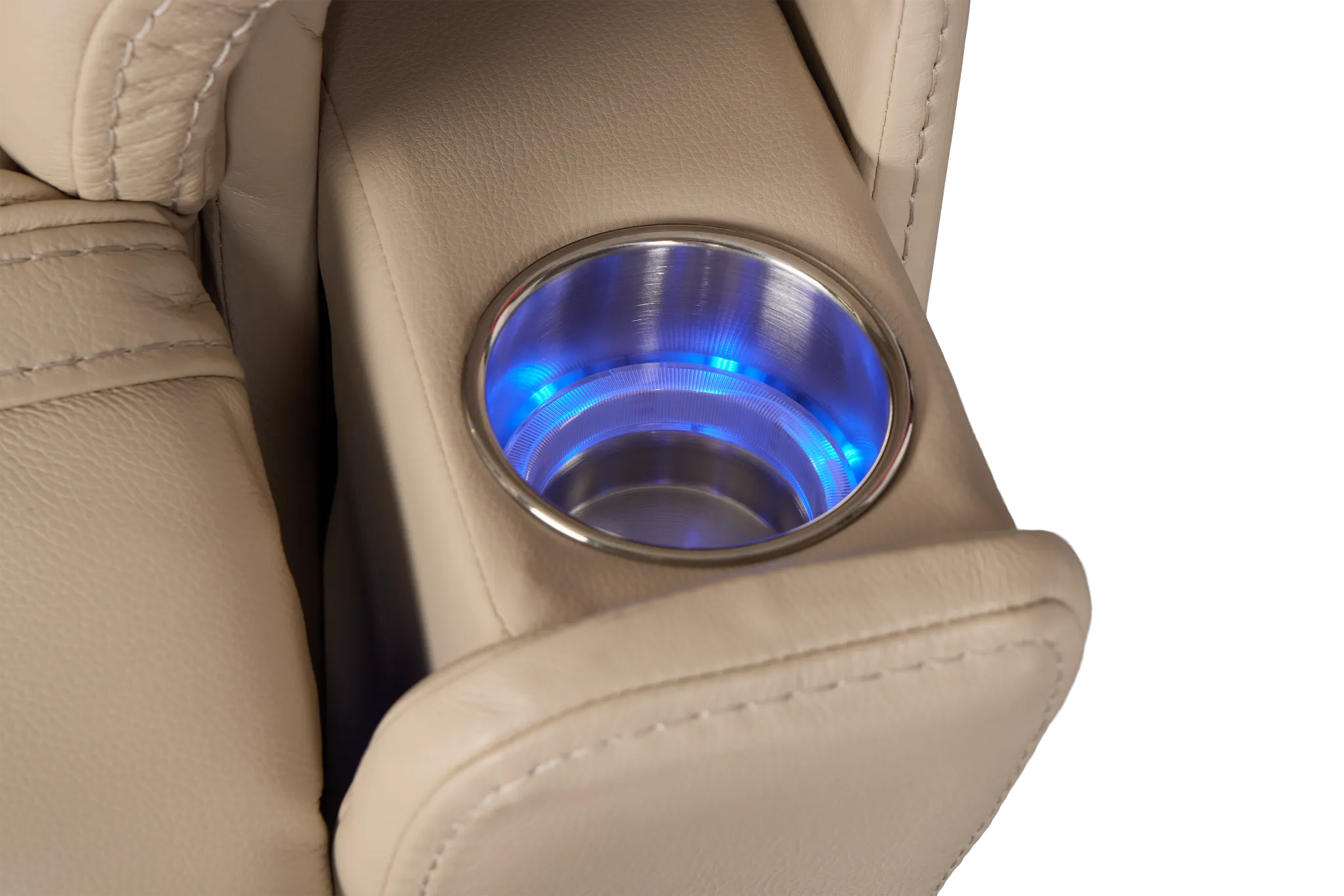 Fallon Beige Lthr/vinyl Power Recliner