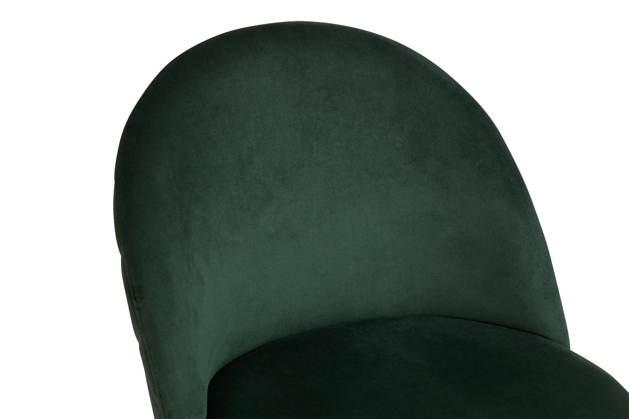 Capri Dark Green Velvet Upholstered Side Chair W/ Chrome Legs