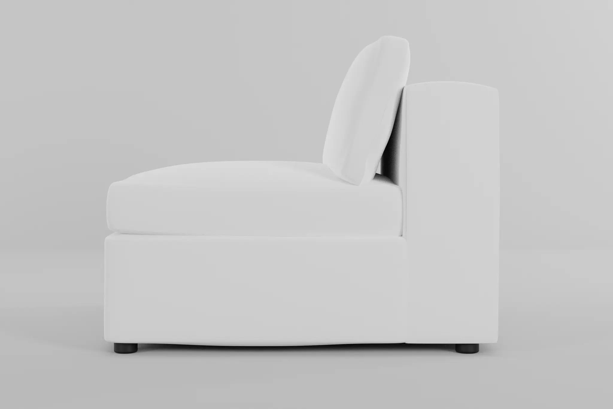 Destin Suave White Fabric Armless Chair Destin Suave White Fabric Armless Chair
