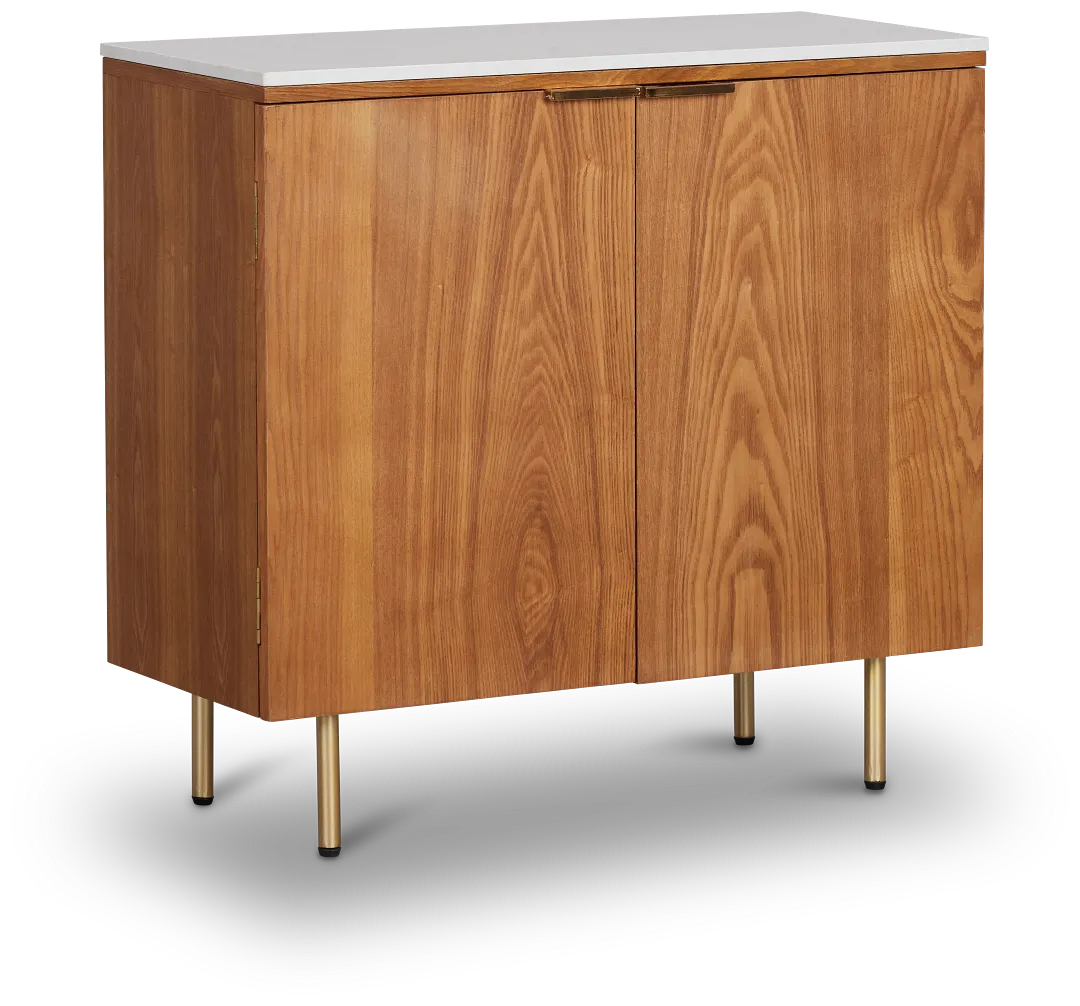 Tanner Light Tone Marble Two-door Cabinet