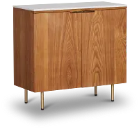 Tanner Light Tone Marble Two-door Cabinet