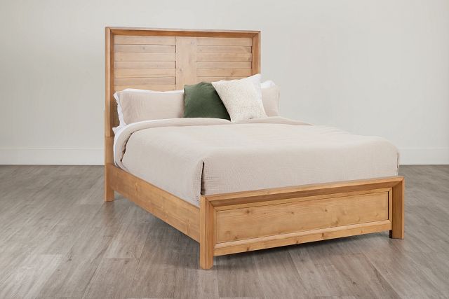 Vail Light Tone Panel Bed