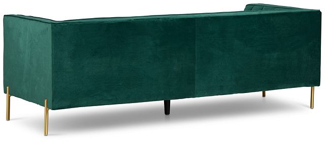 Bella Dark Green Velvet Sofa (4)