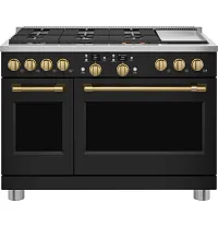 Cafe Handle Brass 48" Range Handle